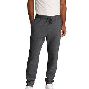Port and Company Gray Sweatpants with Elastic Waistband and Tapered Fit